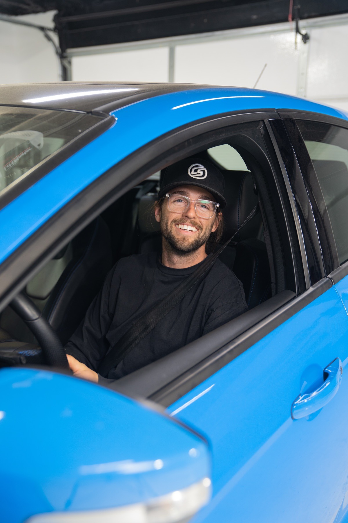 Cameron Alford in the driver's seat